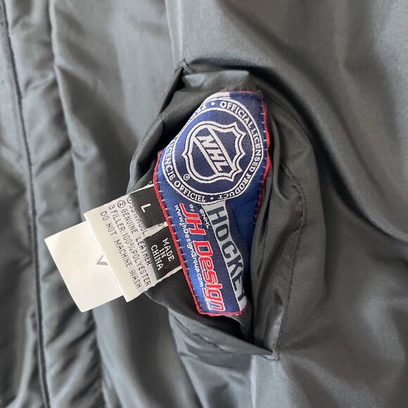 Y2K JH Design Reversible Bomber Chicago Blackhawks Varsity Jacket L-XL Vtg NHL - Picture 7 of 13